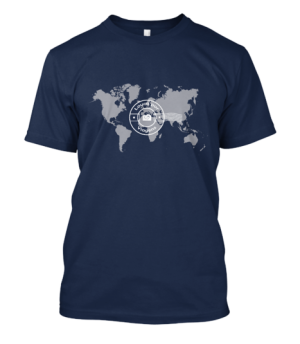 Camisa - Estampa mapa e carimbo versão branca